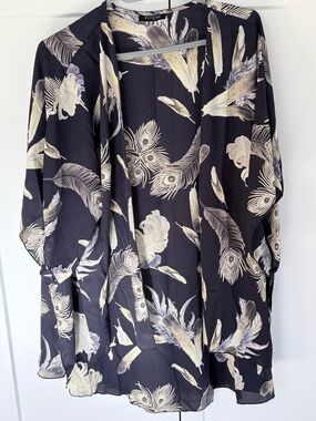 Blue Printed Kimono – One Size (Eclipse)